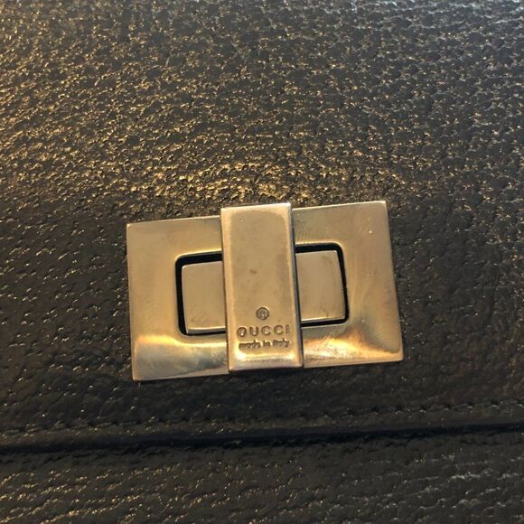 Authentic GUCCI Long Black Leather Wallet in Excellent Condition - Picture 8 of 9